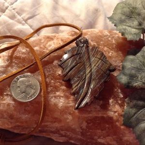 Jasper Leaf Pendant necklace